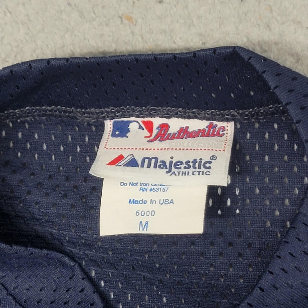Cleveland Indians Batting Practice Jersey Mens Medium Blue Majestic MLB Baseball - Picture 4 of 7